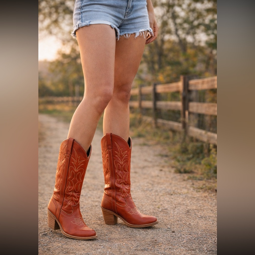 Miss Capezio Brown Heeled Boots